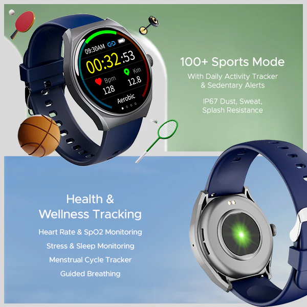 boAt Lunar Seek | Premium Smartwatch with Bluetooth Calling, Functional Crown, 100+ Sports Modes, IP67 rating - Image 15