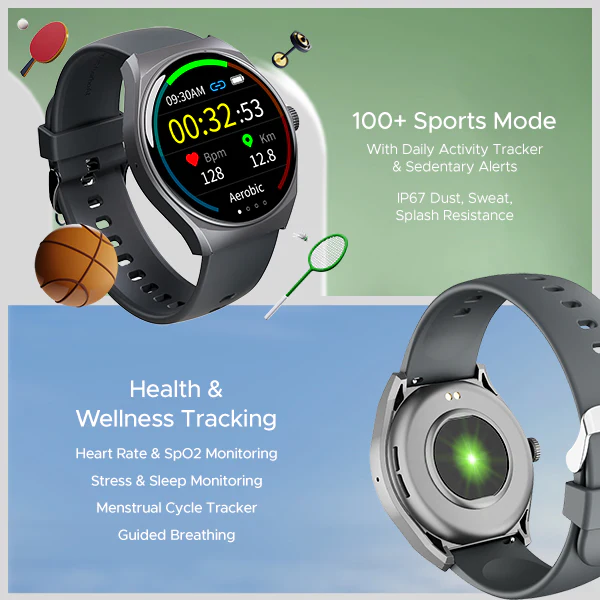 boAt Lunar Seek | Premium Smartwatch with Bluetooth Calling, Functional Crown, 100+ Sports Modes, IP67 rating - Image 19