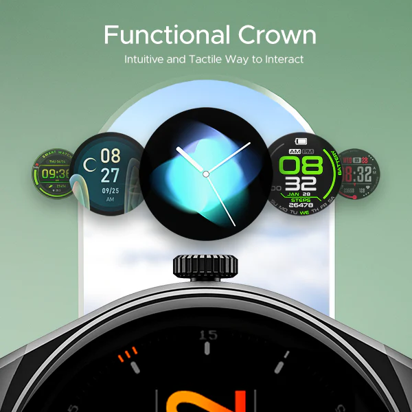 boAt Lunar Seek | Premium Smartwatch with Bluetooth Calling, Functional Crown, 100+ Sports Modes, IP67 rating - Image 8