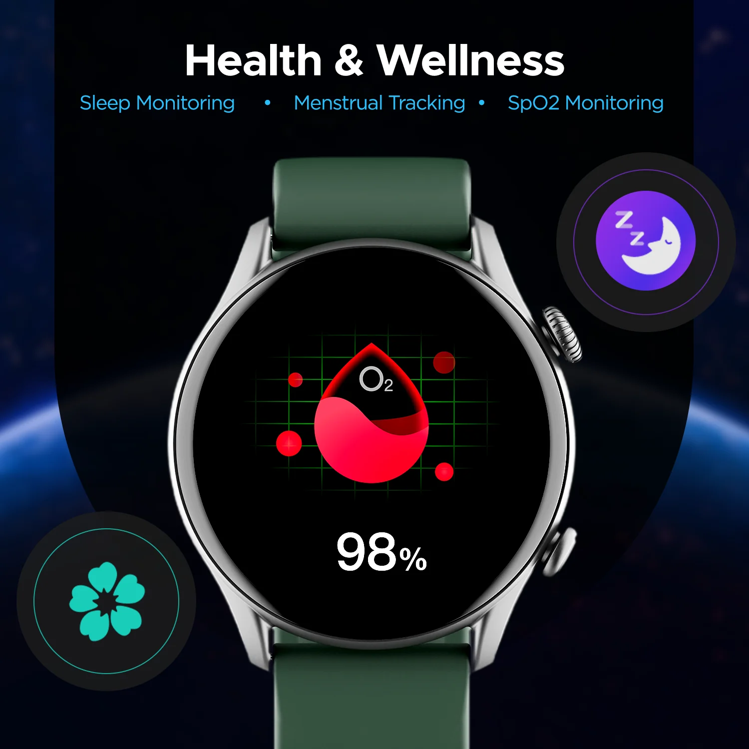 boAt Lunar Space | Smartwatch with 1.3" (3.3 cm) Round HD Display, BT Calling, 100+ Fitness Modes, Heart Rate, SpO2 Monitoring - Image 19
