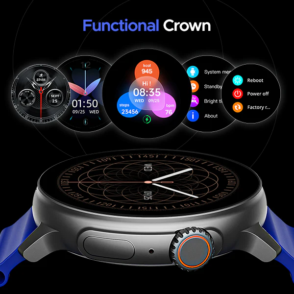 boAt Lunar Tigon | Smartwatch with 1.45" Round AMOLED Display, BT Calling, 100+ Sports Modes, Functional Crown - Image 11