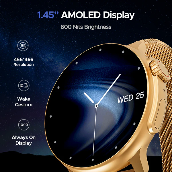 boAt Lunar Tigon | Smartwatch with 1.45" Round AMOLED Display, BT Calling, 100+ Sports Modes, Functional Crown - Image 15