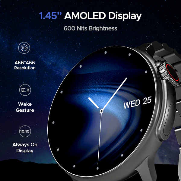 boAt Lunar Tigon | Smartwatch with 1.45" Round AMOLED Display, BT Calling, 100+ Sports Modes, Functional Crown - Image 20