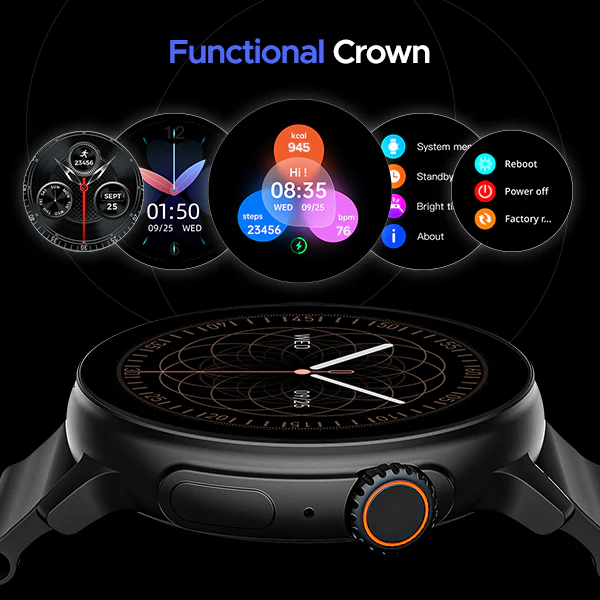 boAt Lunar Tigon | Smartwatch with 1.45" Round AMOLED Display, BT Calling, 100+ Sports Modes, Functional Crown - Image 6