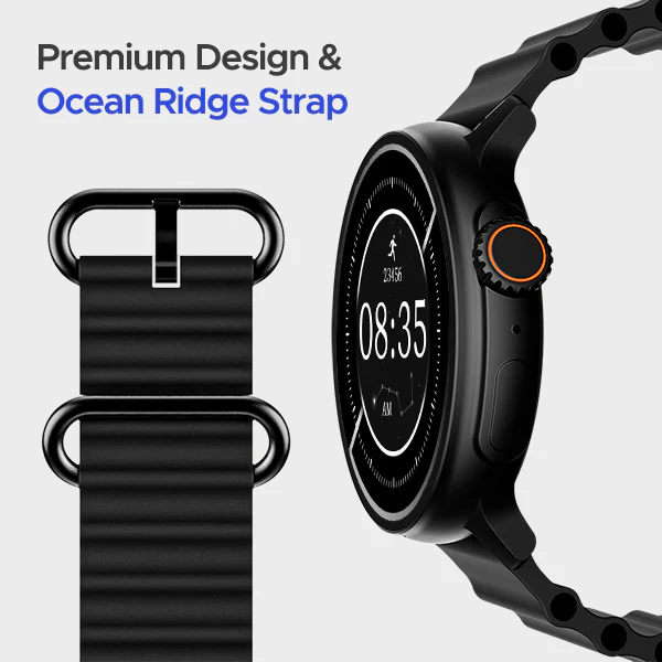 boAt Lunar Tigon | Smartwatch with 1.45" Round AMOLED Display, BT Calling, 100+ Sports Modes, Functional Crown - Image 8