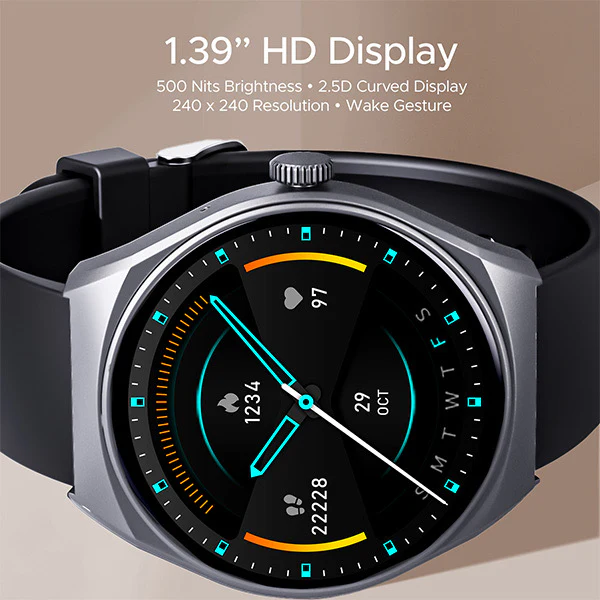boAt Lunar Velocity | Premium Smartwatch with Bluetooth Calling, Functional Crown, 100+ Sports Modes, IP67 rating - Image 4