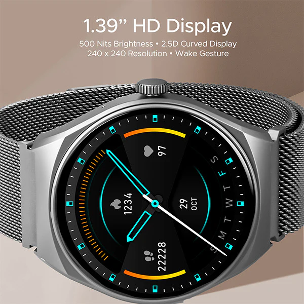 boAt Lunar Velocity | Premium Smartwatch with Bluetooth Calling, Functional Crown, 100+ Sports Modes, IP67 rating - Image 9