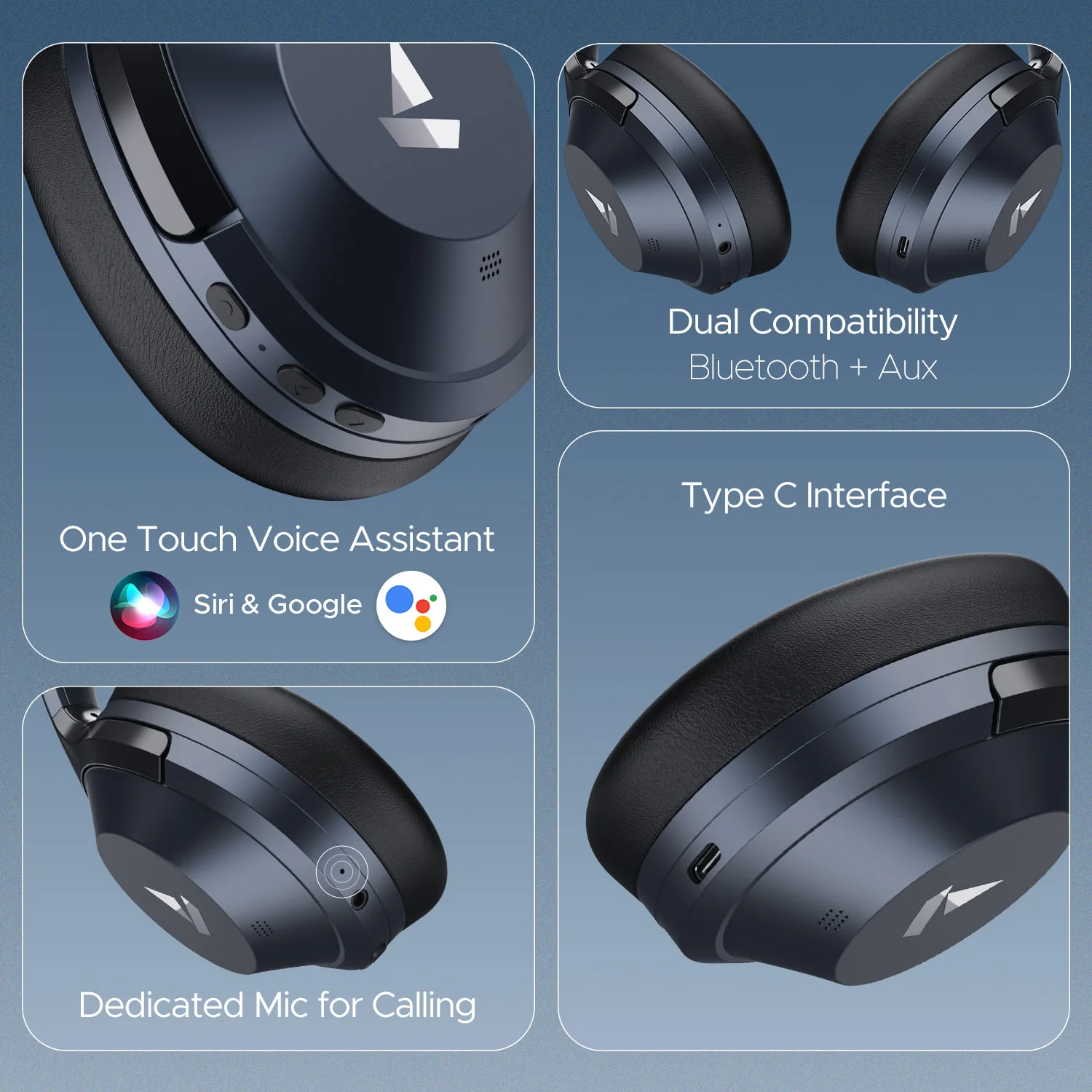 boAt Nirvana 751 ANC | Wireless Headphone with 40 mm drivers, 65 Hours (54 Hours with ANC), Type C, Dual Compatibility - Image 15