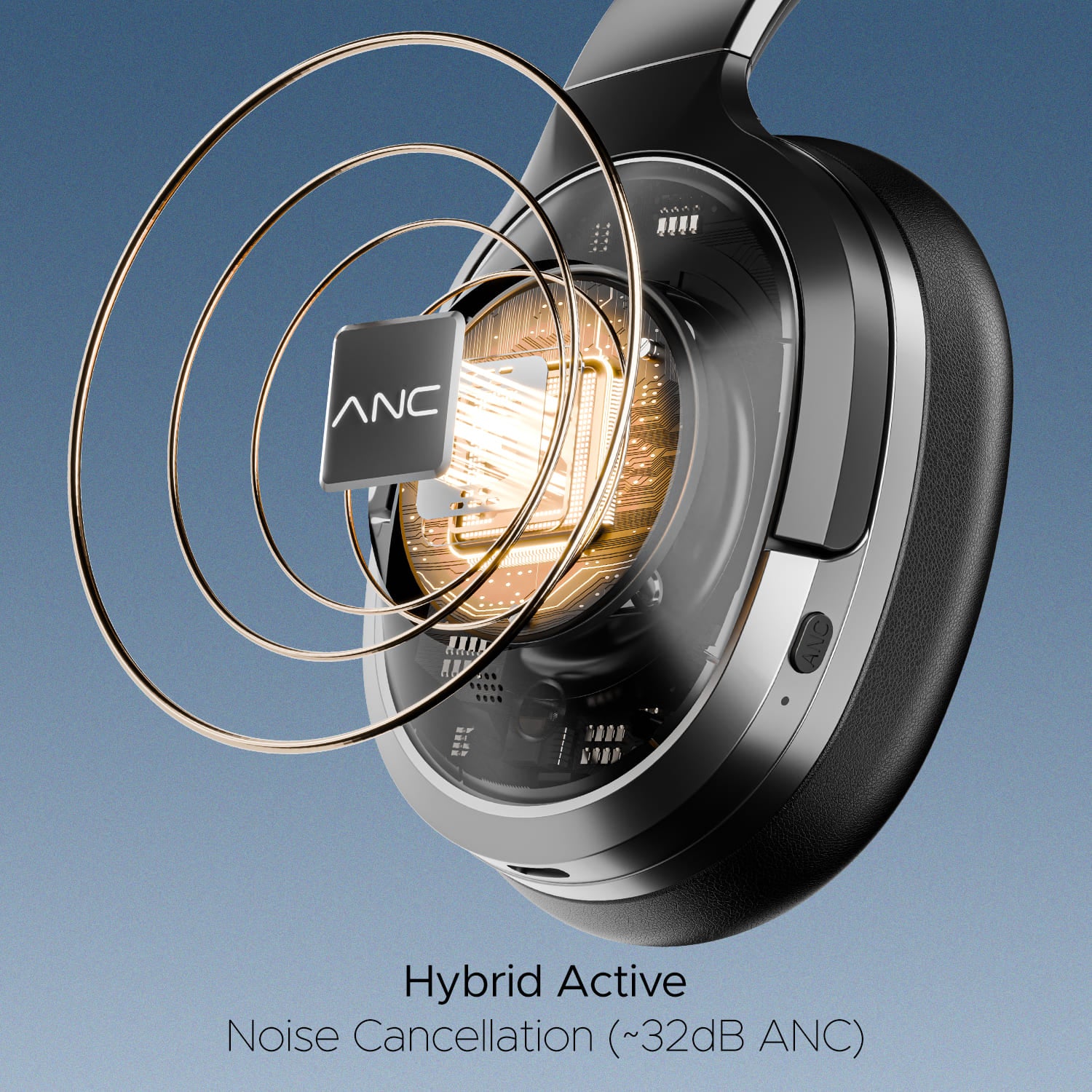 boAt Nirvana 751 ANC | Wireless Headphone with 40 mm drivers, 65 Hours (54 Hours with ANC), Type C, Dual Compatibility - Image 4