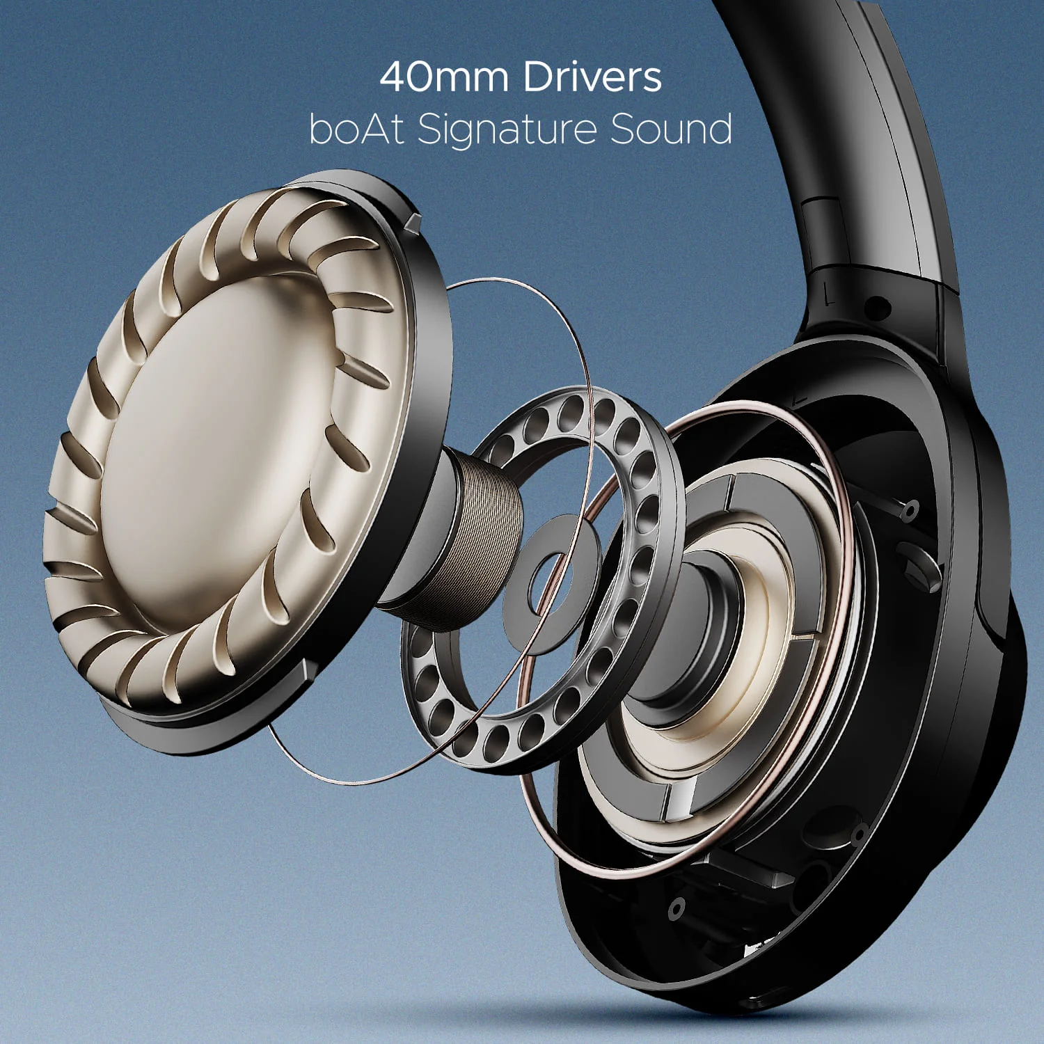 boAt Nirvana 751 ANC | Wireless Headphone with 40 mm drivers, 65 Hours (54 Hours with ANC), Type C, Dual Compatibility - Image 7
