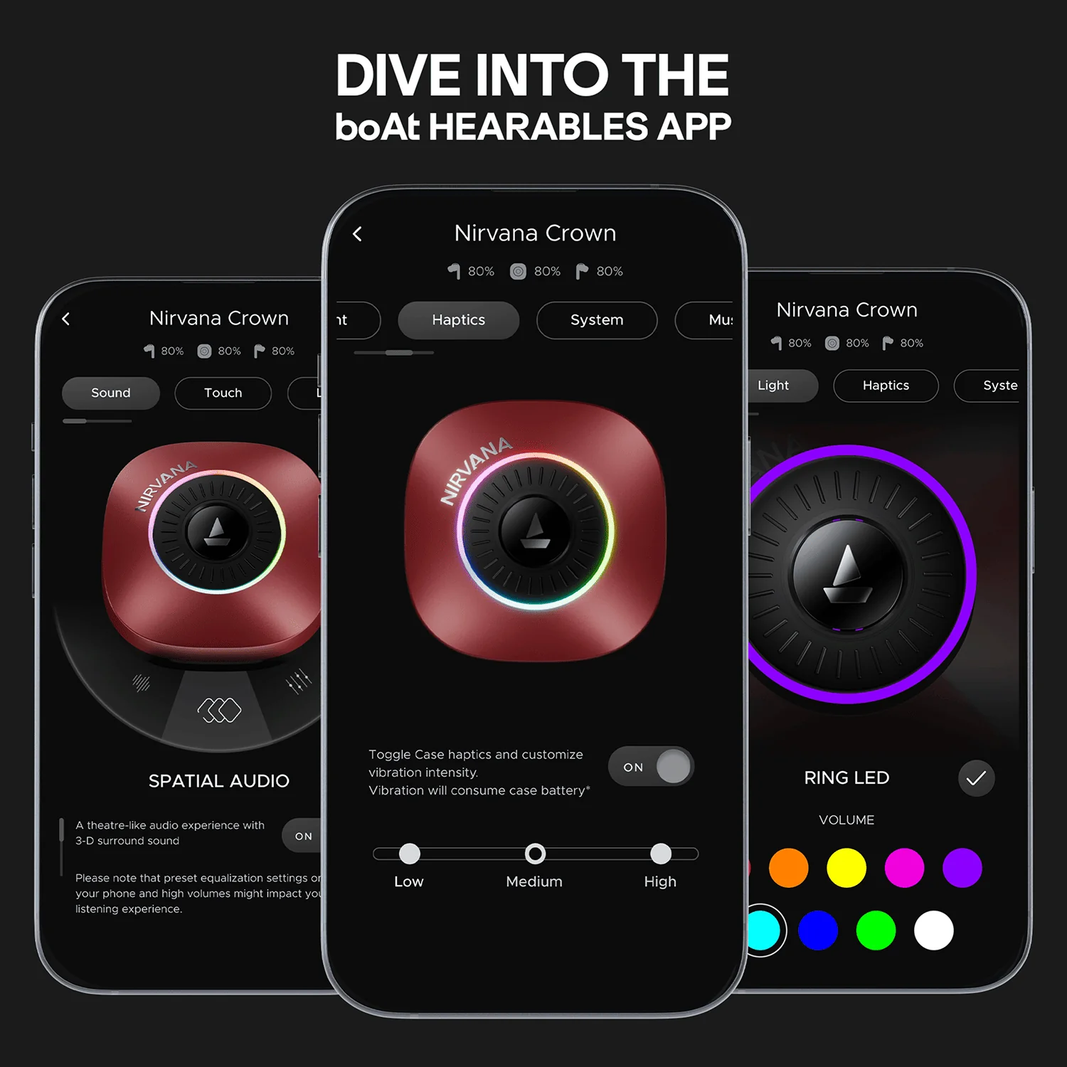 boAt Nirvana Crown | Smart TWS Earbuds with Haptic Enabled Case, 50dB Hybrid ANC & Spatial Audio - Image 24