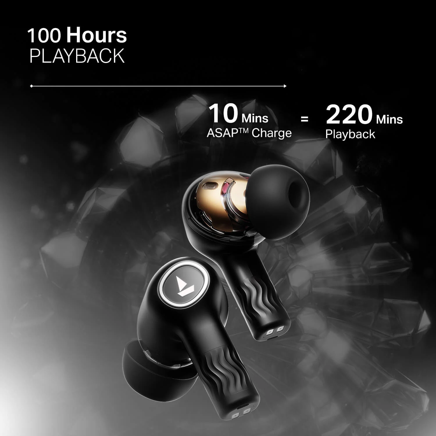 boAt Nirvana Crystl | Wireless Earbuds with 100 Hours Playback, Upto 32dB ANC, BEAST™ Mode, Adaptive EQ by Mimi - Image 10
