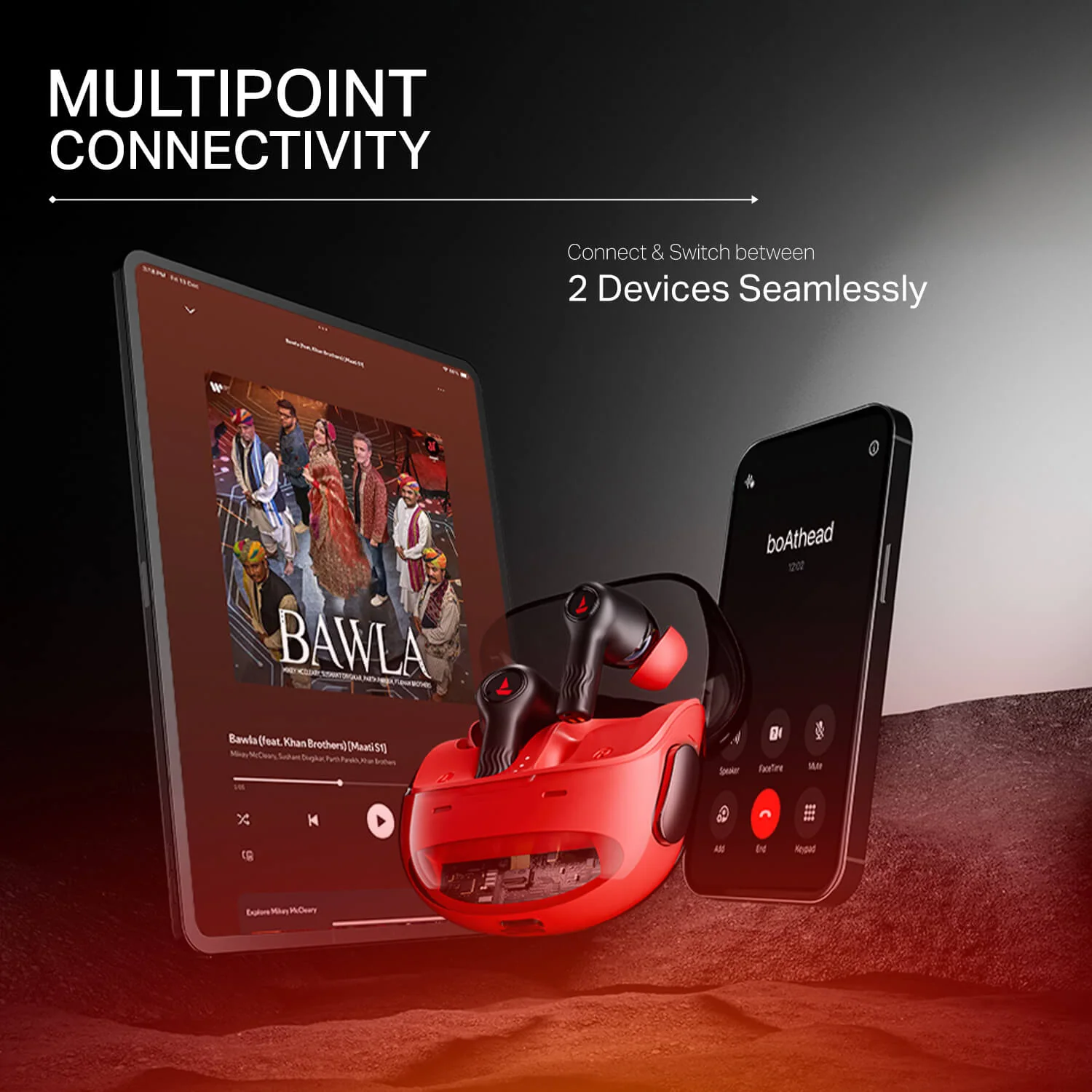 boAt Nirvana Crystl | Wireless Earbuds with 100 Hours Playback, Upto 32dB ANC, BEAST™ Mode, Adaptive EQ by Mimi - Image 16