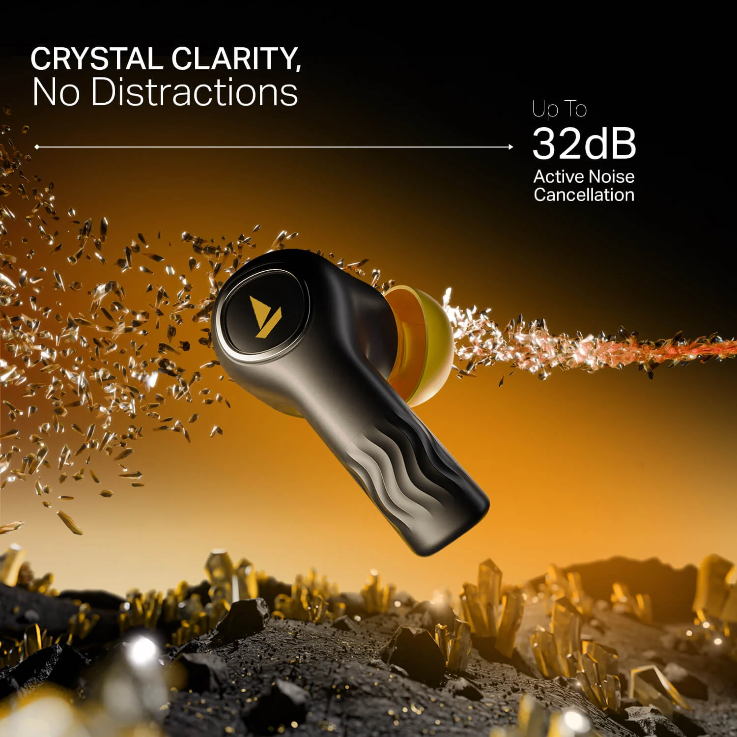 boAt Nirvana Crystl | Wireless Earbuds with 100 Hours Playback, Upto 32dB ANC, BEAST™ Mode, Adaptive EQ by Mimi - Image 21
