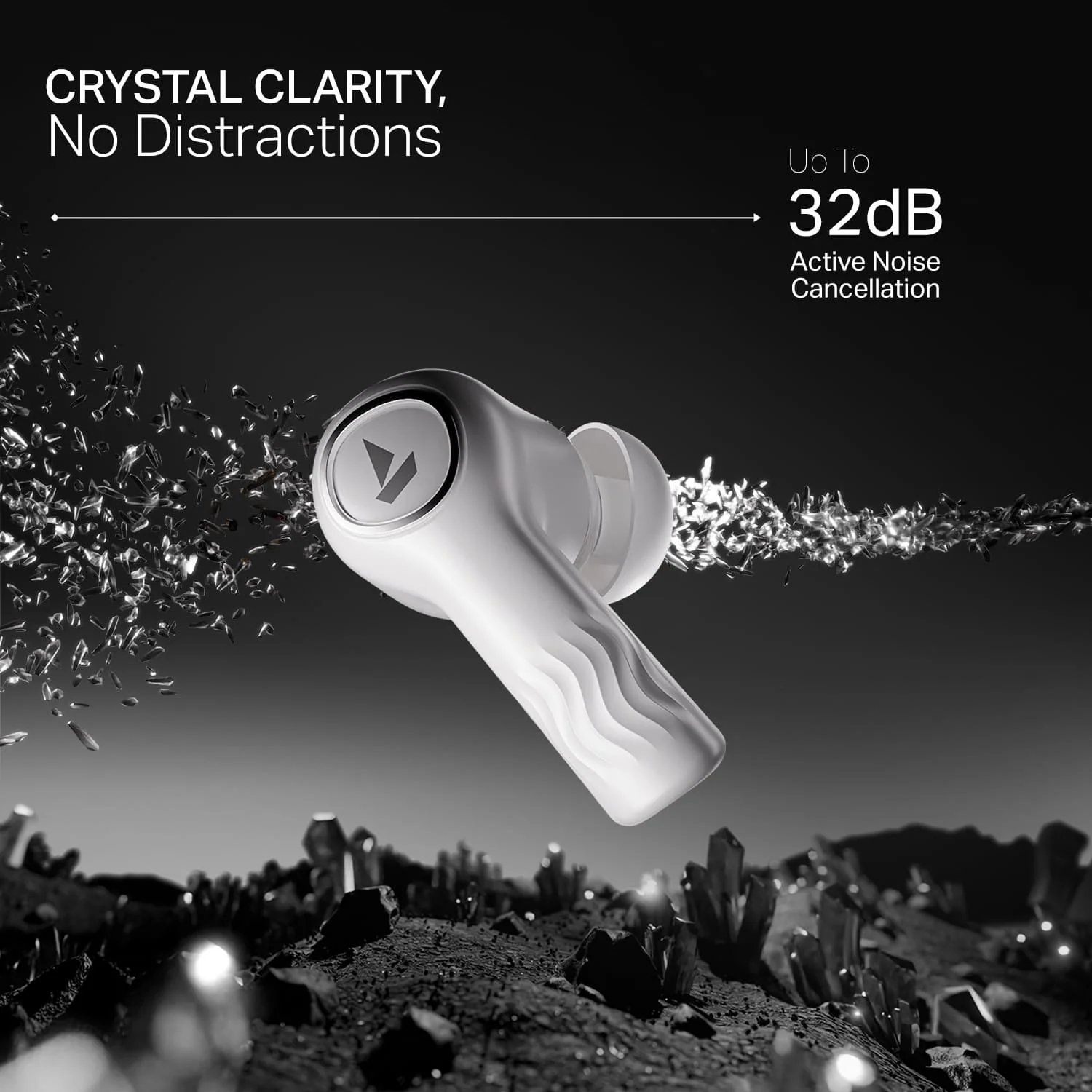 boAt Nirvana Crystl | Wireless Earbuds with 100 Hours Playback, Upto 32dB ANC, BEAST™ Mode, Adaptive EQ by Mimi - Image 27