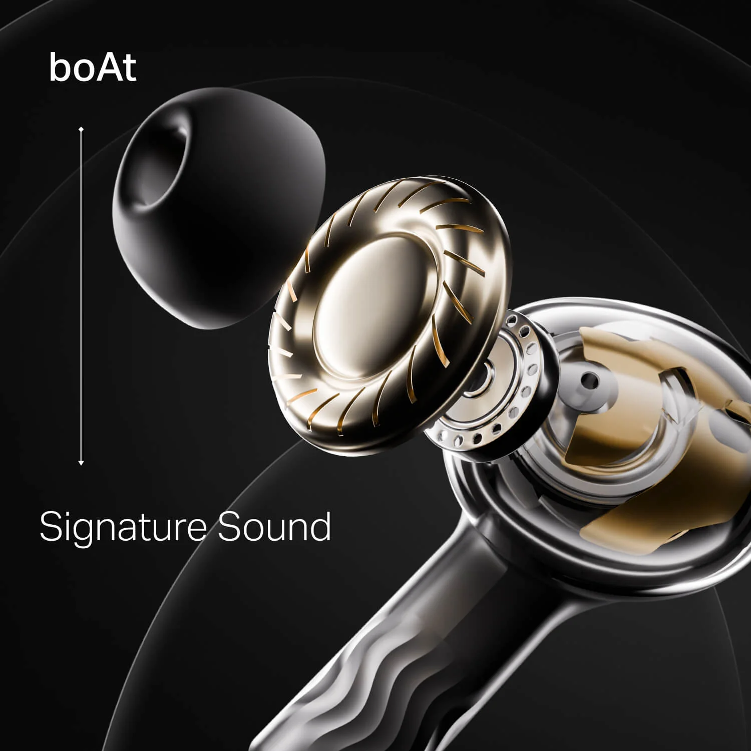 boAt Nirvana Crystl | Wireless Earbuds with 100 Hours Playback, Upto 32dB ANC, BEAST™ Mode, Adaptive EQ by Mimi - Image 8