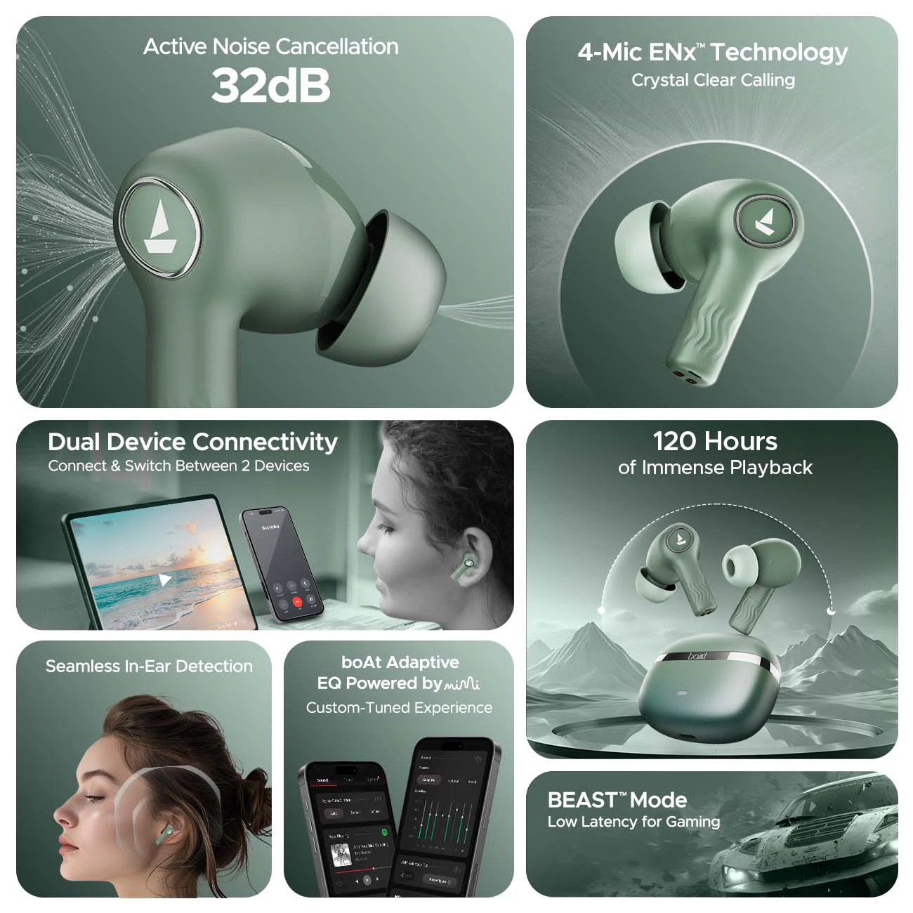 boAt Nirvana Ion ANC | Wireless Earbuds with Active Noise Cancellation, ENx™ Technology, 120 Hours Playback, BEAST™ Mode - Image 37