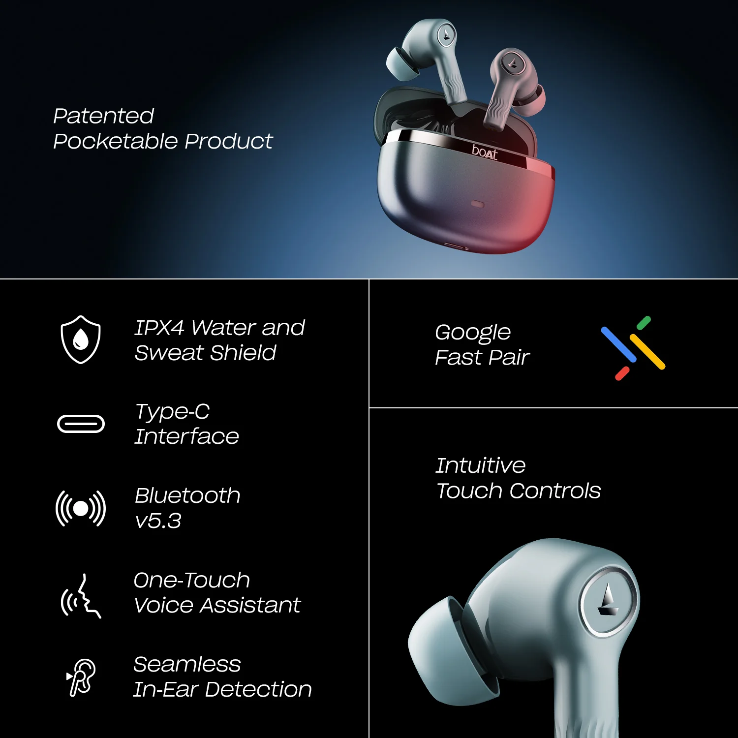boAt Nirvana Ion ANC Pro | Wireless Earbuds with 32dB ANC, 120 Hours Playback, Dual EQ Modes, LDAC technology, BEAST™ Mode - Image 13