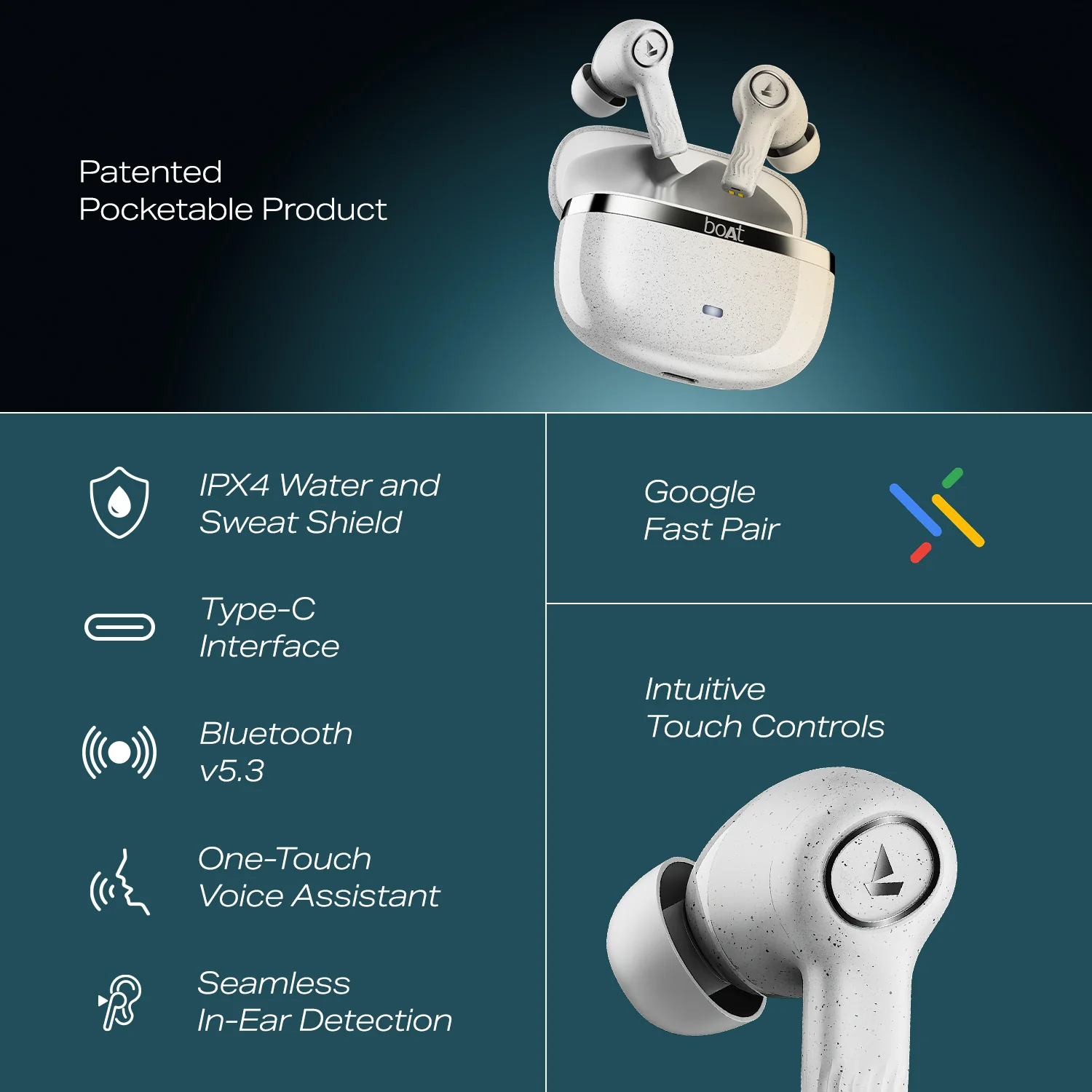 boAt Nirvana Ion ANC Pro | Wireless Earbuds with 32dB ANC, 120 Hours Playback, Dual EQ Modes, LDAC technology, BEAST™ Mode - Image 47