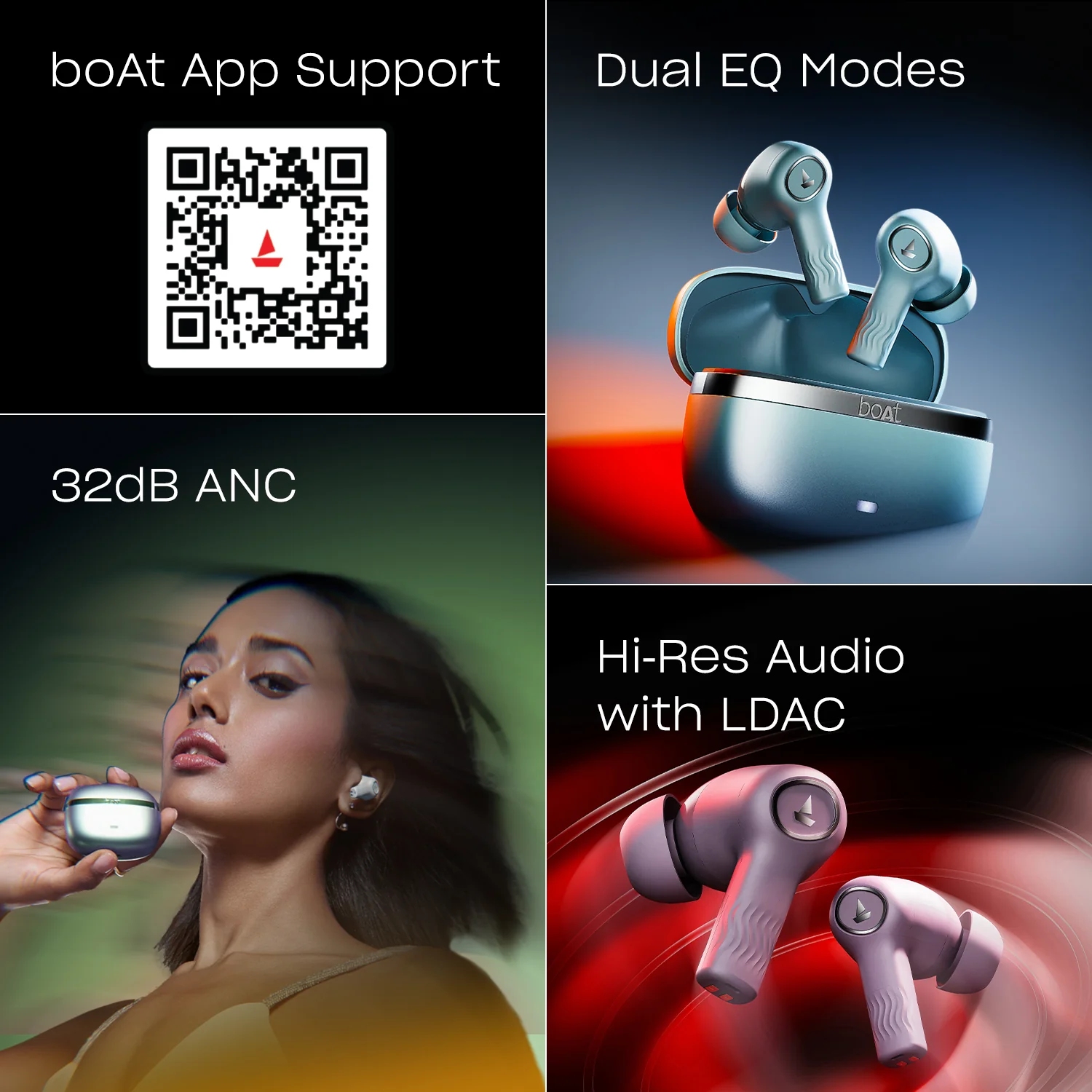 boAt Nirvana Ion ANC Pro | Wireless Earbuds with 32dB ANC, 120 Hours Playback, Dual EQ Modes, LDAC technology, BEAST™ Mode - Image 50