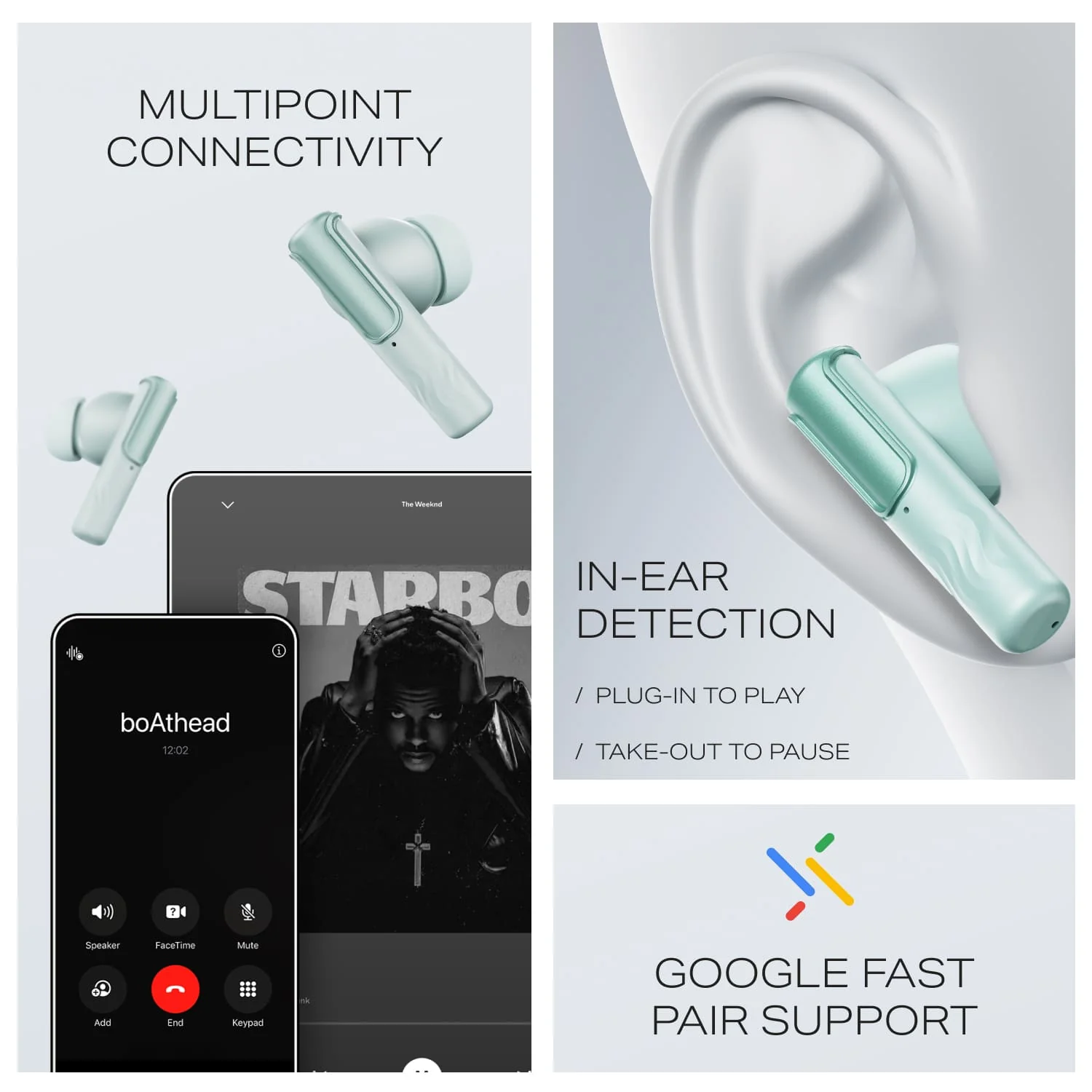 boAt Nirvana Ivy Pro | Wireless Earbuds with Dolby Head Tracking, 50H Playback, 52dB ANC & Adaptive EQ by Mimi - Image 19