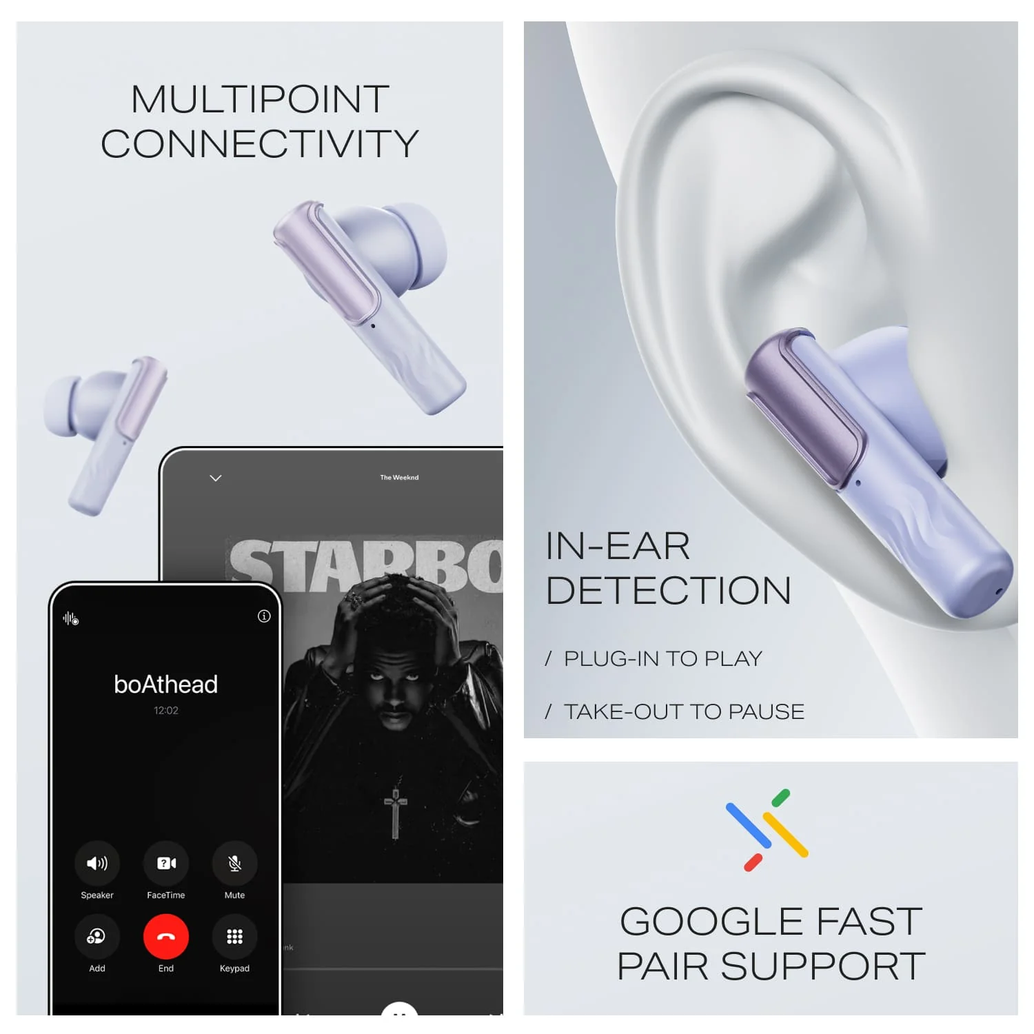 boAt Nirvana Ivy Pro | Wireless Earbuds with Dolby Head Tracking, 50H Playback, 52dB ANC & Adaptive EQ by Mimi - Image 28