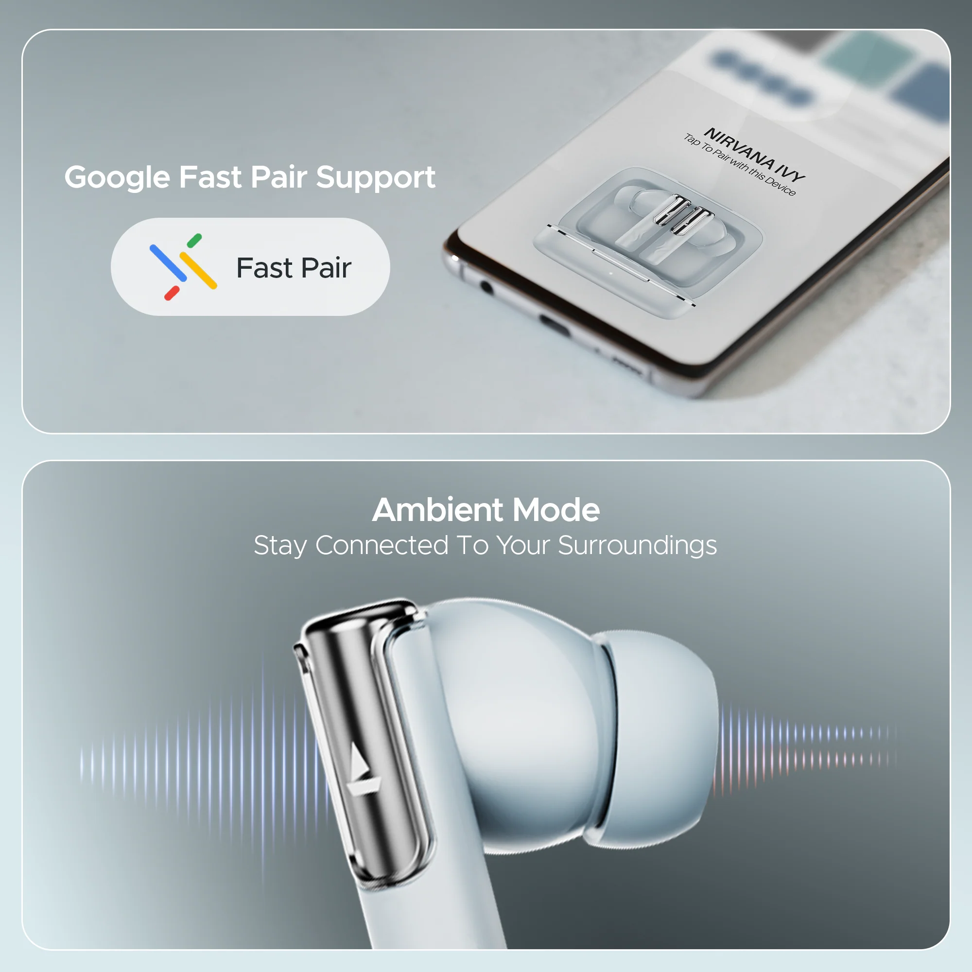 boAt Nirvana Ivy | Wireless Earbuds, 50 Hours Playback, 50dB ANC, 360 Spatial Audio with Head Tracking, App Support, Adaptive EQ powered by Mimi, Google fast pair, ASAP Charge,  boAt Signature Sound - Image 14