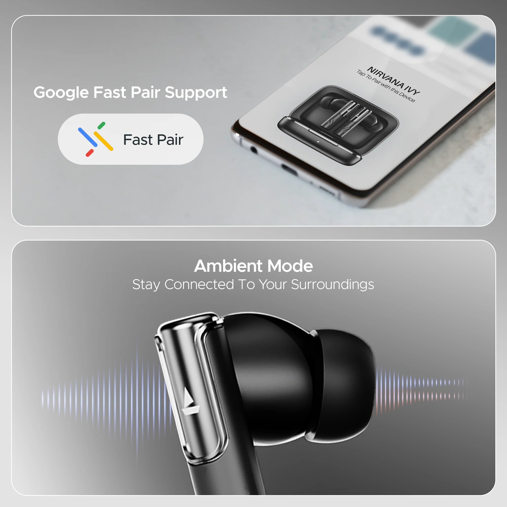 boAt Nirvana Ivy | Wireless Earbuds, 50 Hours Playback, 50dB ANC, 360 Spatial Audio with Head Tracking, App Support, Adaptive EQ powered by Mimi, Google fast pair, ASAP Charge,  boAt Signature Sound - Image 25
