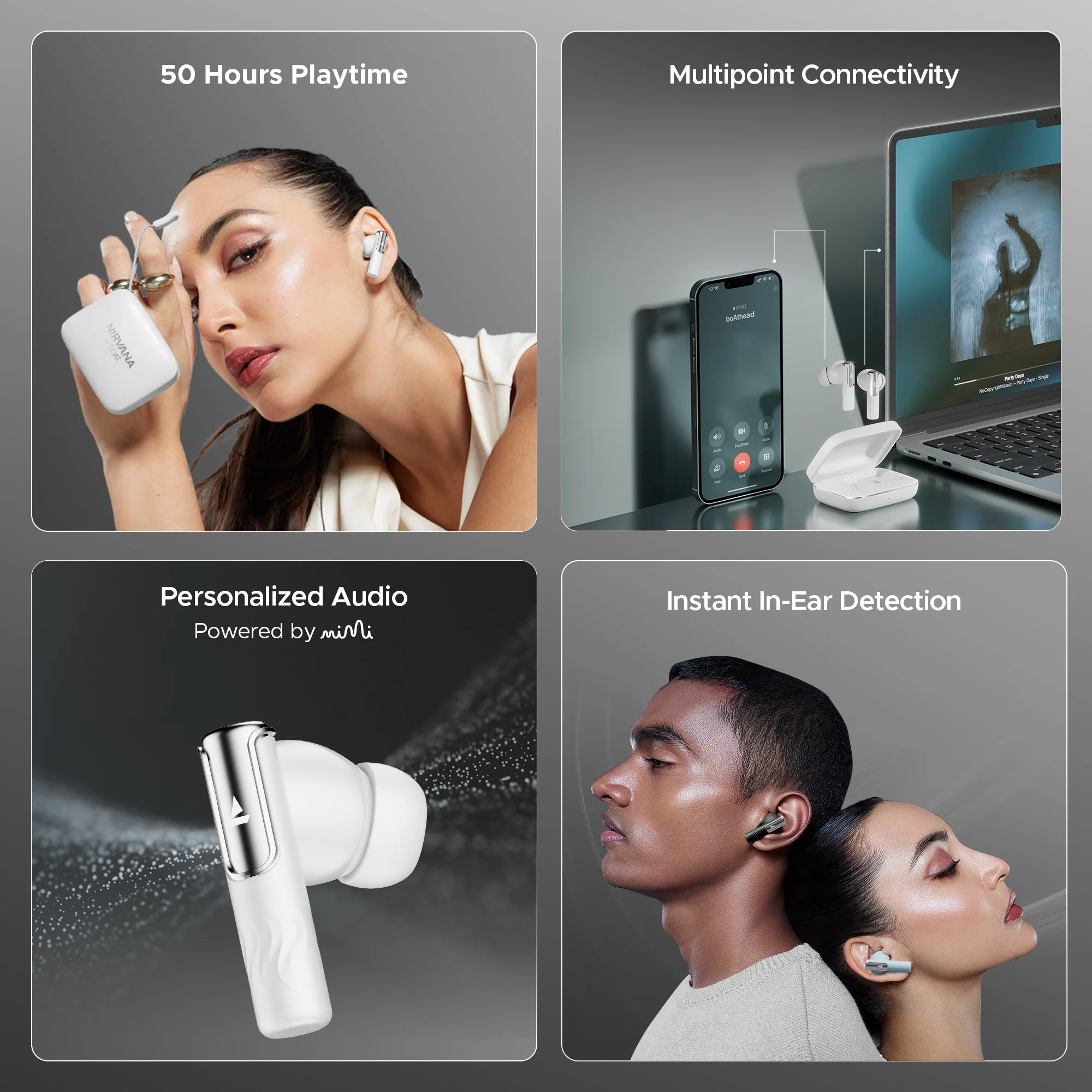 boAt Nirvana Ivy | Wireless Earbuds, 50 Hours Playback, 50dB ANC, 360 Spatial Audio with Head Tracking, App Support, Adaptive EQ powered by Mimi, Google fast pair, ASAP Charge,  boAt Signature Sound - Image 37