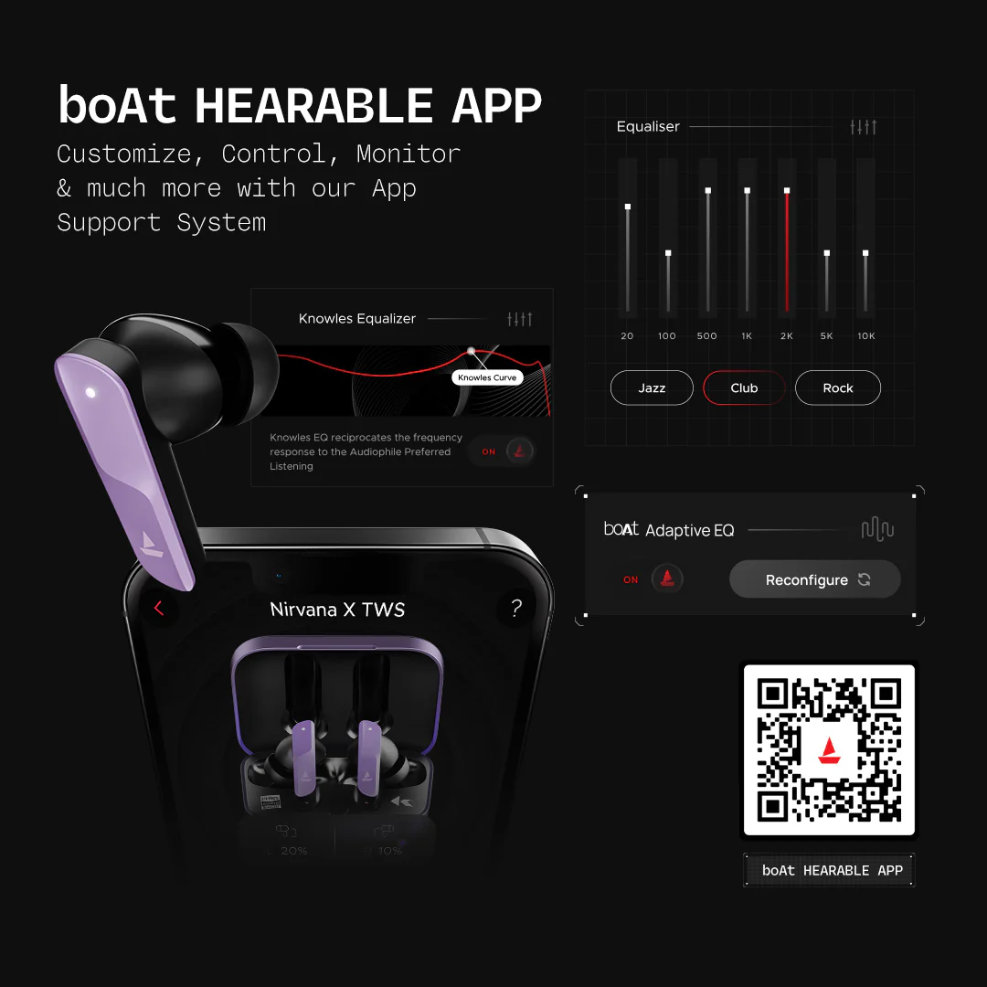 boAt Nirvana X TWS | Wireless Earbuds with Knowles dual drivers, Hi-Res Audio LDAC, 40 Hours Playback, boAt Hi-Fi Sound, ENx™ Technology, Dual Pairing - Image 45