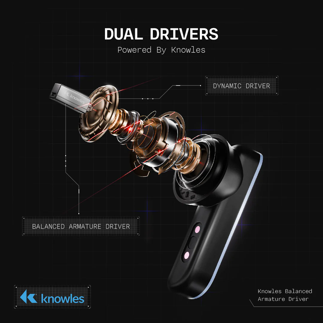 boAt Nirvana X TWS | Wireless Earbuds with Knowles dual drivers, Hi-Res Audio LDAC, 40 Hours Playback, boAt Hi-Fi Sound, ENx™ Technology, Dual Pairing - Image 7