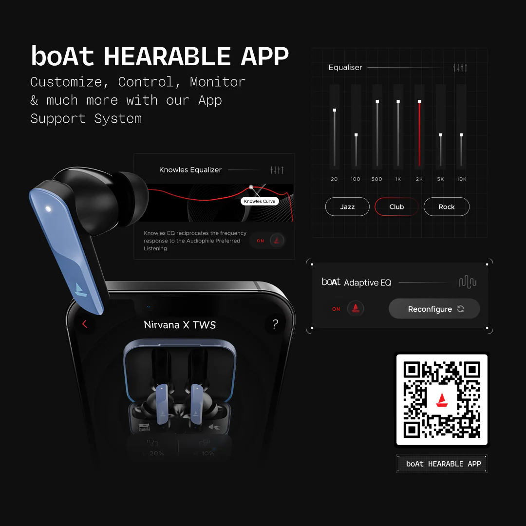 boAt Nirvana X TWS | Wireless Earbuds with Knowles dual drivers, Hi-Res Audio LDAC, 40 Hours Playback, boAt Hi-Fi Sound, ENx™ Technology, Dual Pairing - Image 8
