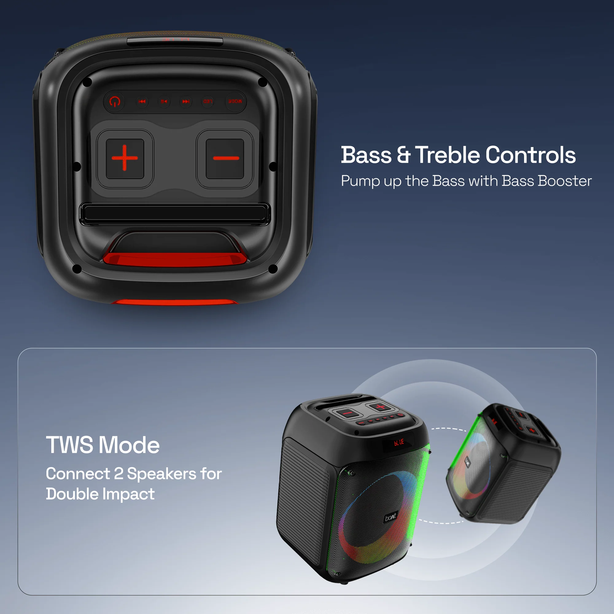 boAt Party Pal 220 | Bluetooth Speaker with 80W boAt Signature Sound,  RGB LED Lights, TWS Mode for 2X Impact - Image 7