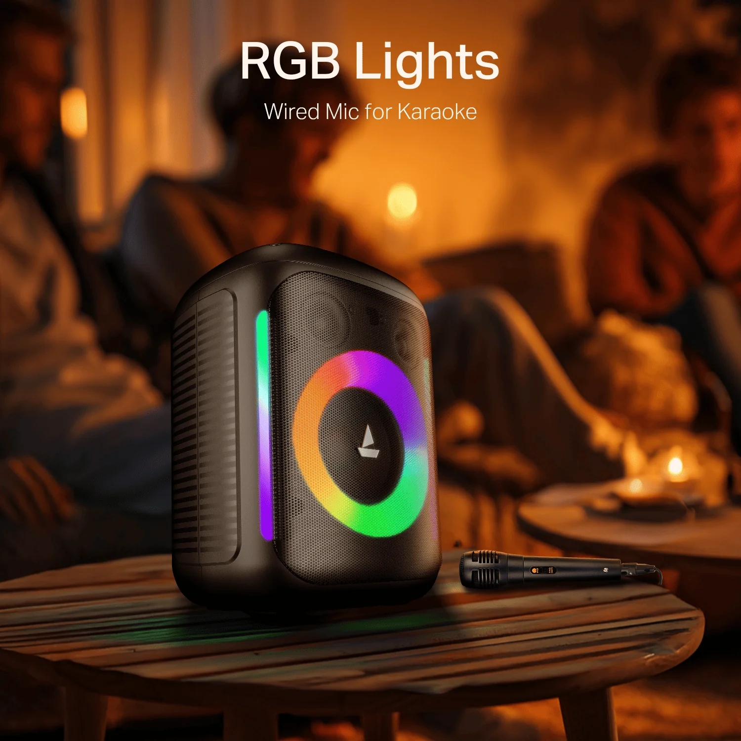 boAt PartyPal 30 | Bluetooth Speaker with 25W Sound, RGB LEDs, 6 Hours Playback, Karaoke & TWS - Image 3