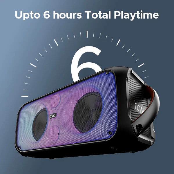boAt Party Pal 300 | Bluetooth Speaker with 120W RMS Stereo Sound, 6 Hours Playback, Mic for karaoke - Image 4