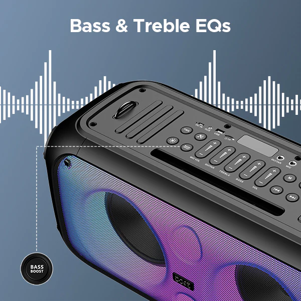 boAt Party Pal 300 | Bluetooth Speaker with 120W RMS Stereo Sound, 6 Hours Playback, Mic for karaoke - Image 5