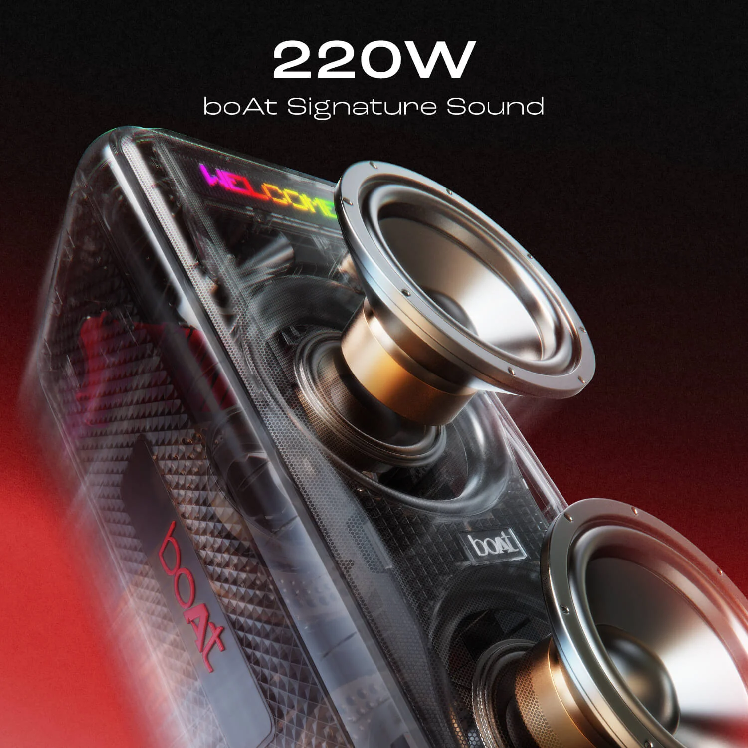 boAt PartyPal 600 | Bluetooth Speaker with 220W boAt Signature Sound, 7 Hours Playtime, TWS Feature, Animated Text Display - Image 3