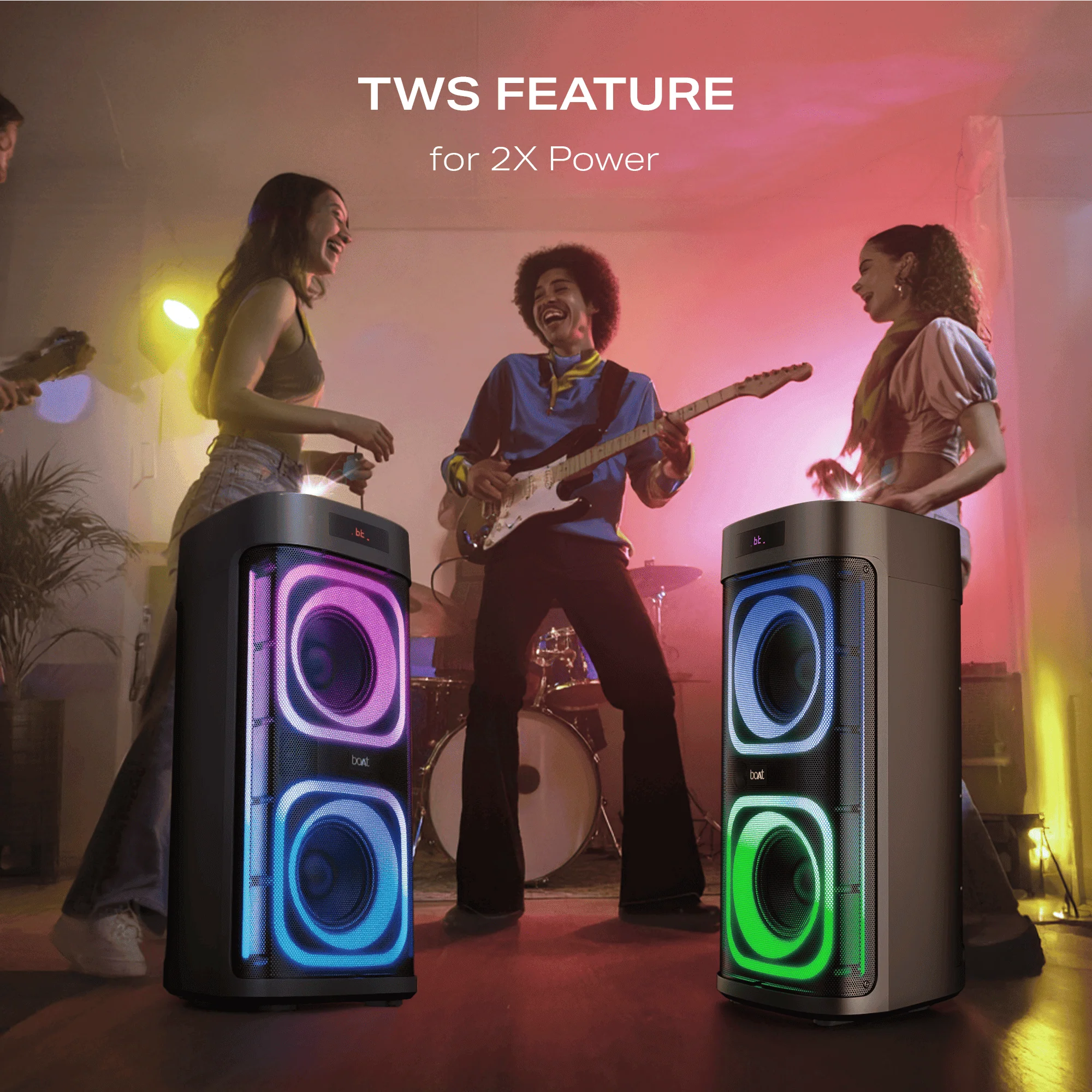 boAt PartyPal 700 | Bluetooth Speaker with 300W Sound, RGB Lights, 6 Hours Playback, Karaoke & TWS - Image 7