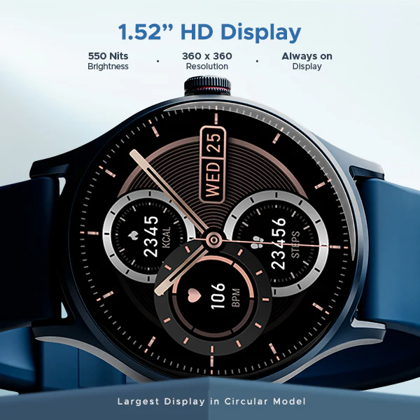 boAt Primia Celestial | Smartwatch with 1.52" Round HD Display, BT Calling, 100+ Sports Modes, Functional Crown - Image 10