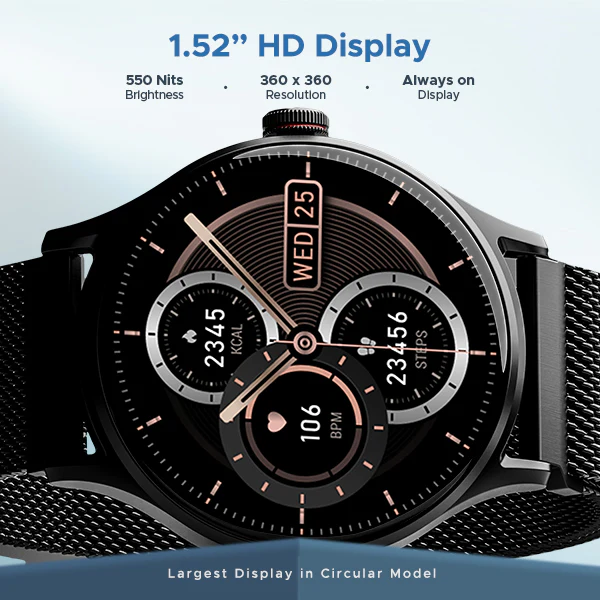 boAt Primia Celestial | Smartwatch with 1.52" Round HD Display, BT Calling, 100+ Sports Modes, Functional Crown - Image 16