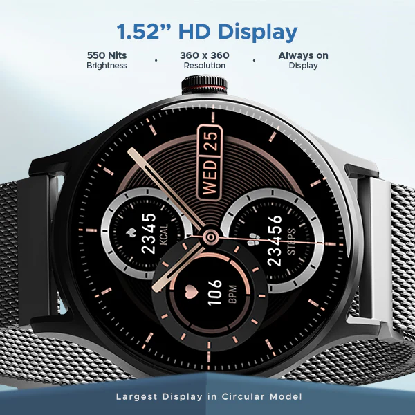 boAt Primia Celestial | Smartwatch with 1.52" Round HD Display, BT Calling, 100+ Sports Modes, Functional Crown - Image 21