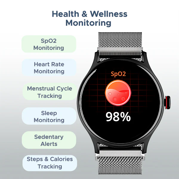 boAt Primia Celestial | Smartwatch with 1.52" Round HD Display, BT Calling, 100+ Sports Modes, Functional Crown - Image 23