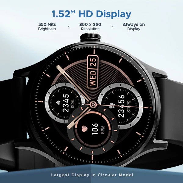 boAt Primia Celestial | Smartwatch with 1.52" Round HD Display, BT Calling, 100+ Sports Modes, Functional Crown - Image 5