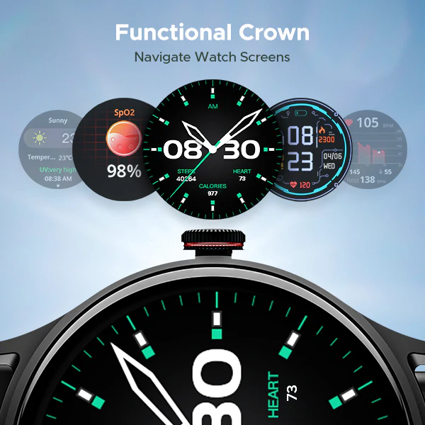 boAt Primia Celestial | Smartwatch with 1.52" Round HD Display, BT Calling, 100+ Sports Modes, Functional Crown - Image 6