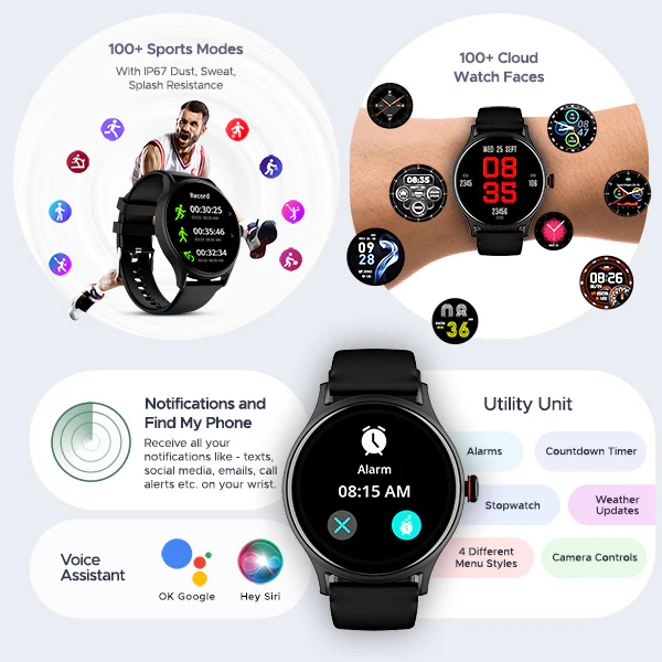 boAt Primia Celestial | Smartwatch with 1.52" Round HD Display, BT Calling, 100+ Sports Modes, Functional Crown - Image 9