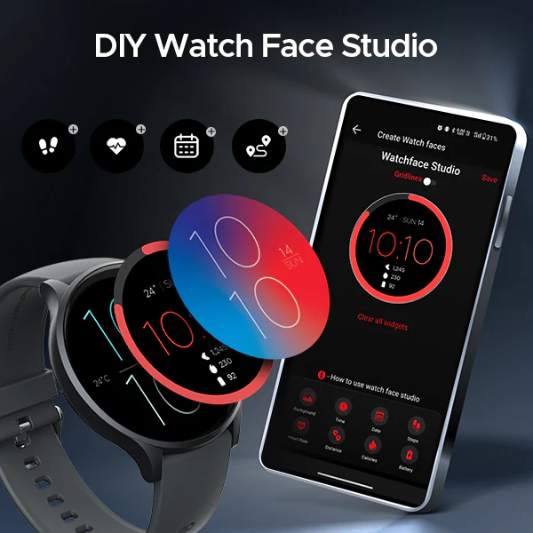 boAt Primia Curv | Smartwatch with 1.45" (3.68cm) Amoled Display, BT Calling,  700+ Active Modes, Watch Face Studio - Image 14