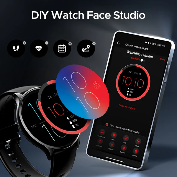 boAt Primia Curv | Smartwatch with 1.45" (3.68cm) Amoled Display, BT Calling,  700+ Active Modes, Watch Face Studio - Image 7