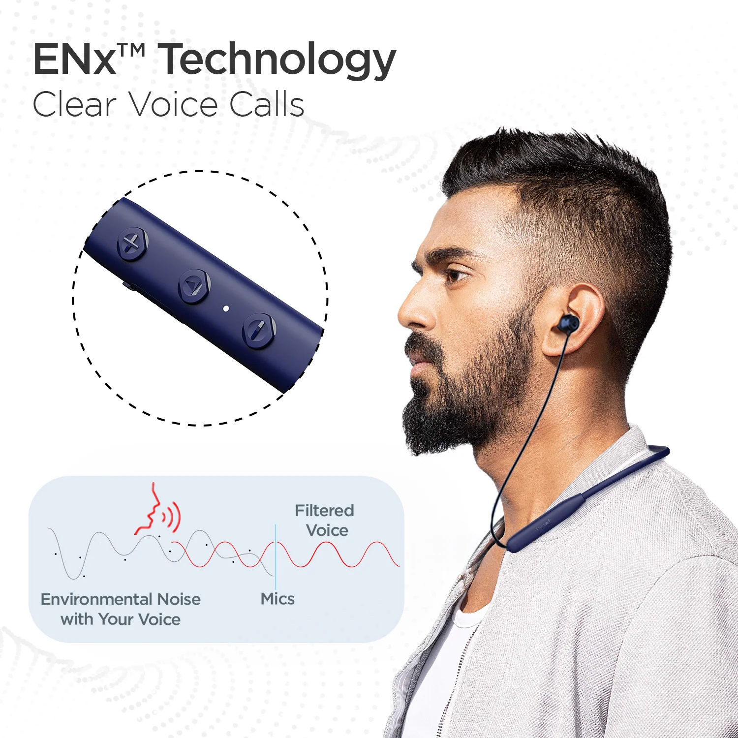 boAt Rockerz 109 | Wireless Earphone with 40H Playback, ASAP™ Charge, BEAST™ Mode, ENx™ Technology - Image 11