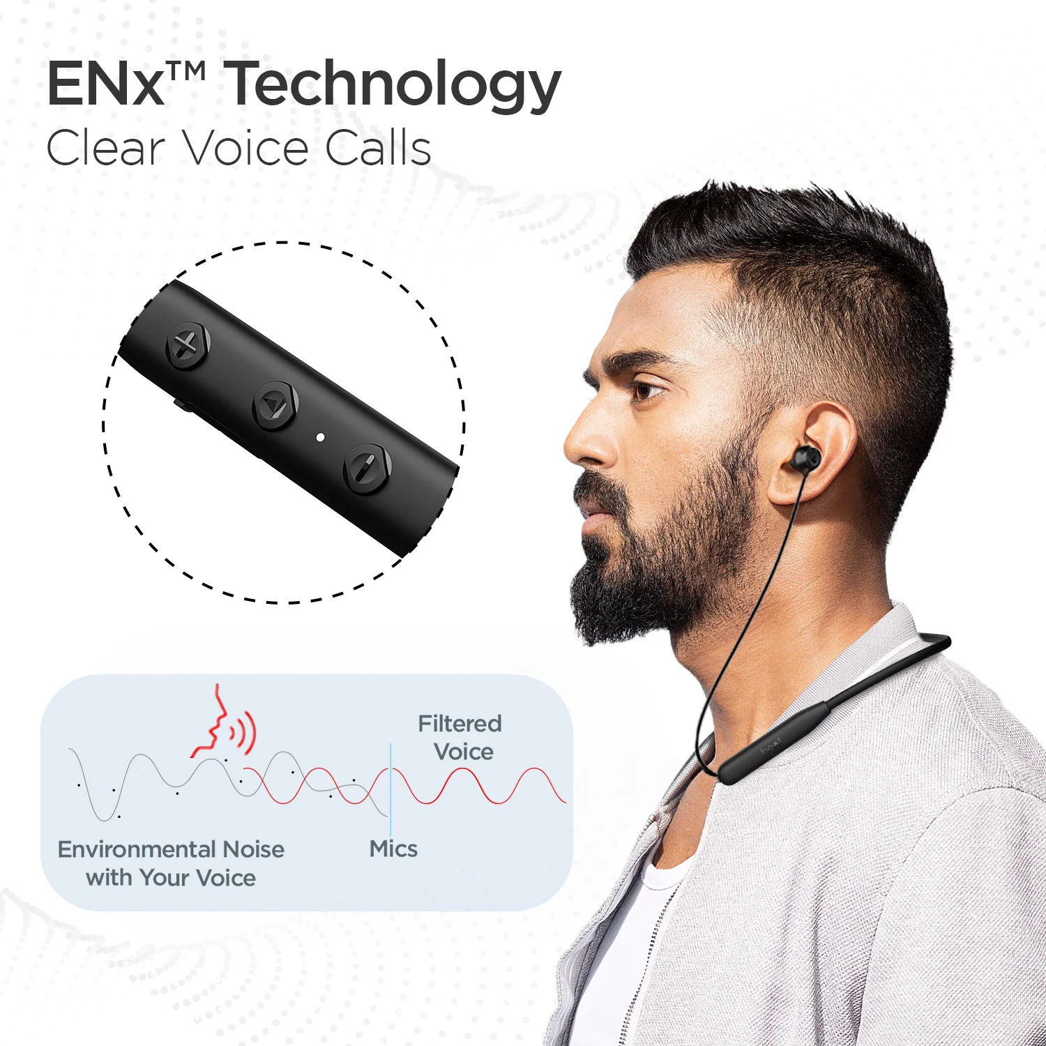 boAt Rockerz 109 | Wireless Earphone with 40H Playback, ASAP™ Charge, BEAST™ Mode, ENx™ Technology - Image 7