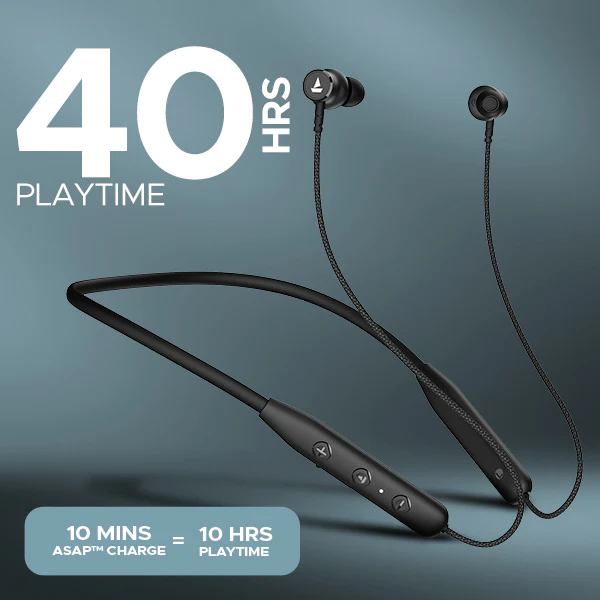 boAt Rockerz 110 | Wireless Earphone with 40H Playback, ASAP™ Charge, Dual Pairing, ENx™ Technology, BEAST™ Mode - Image 4